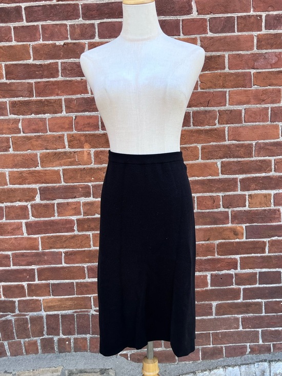 Eileen Fisher Dresses & Skirts - Eileen Fisher Black Silk and Cotton Knit Midi Skirt